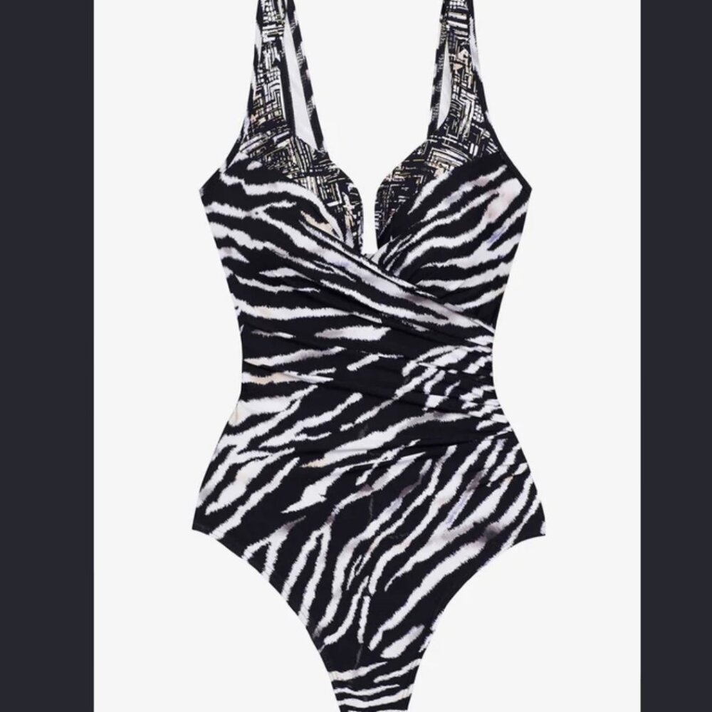 Miraclesuit Escape One Piece in Tigre Sombre NWT Sz 16 - Picture 2 of 15